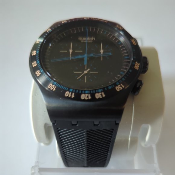 NEW Swatch Irony Blue in Dark Chronograph Men Watch YOB103 - Picture 3 of 12
